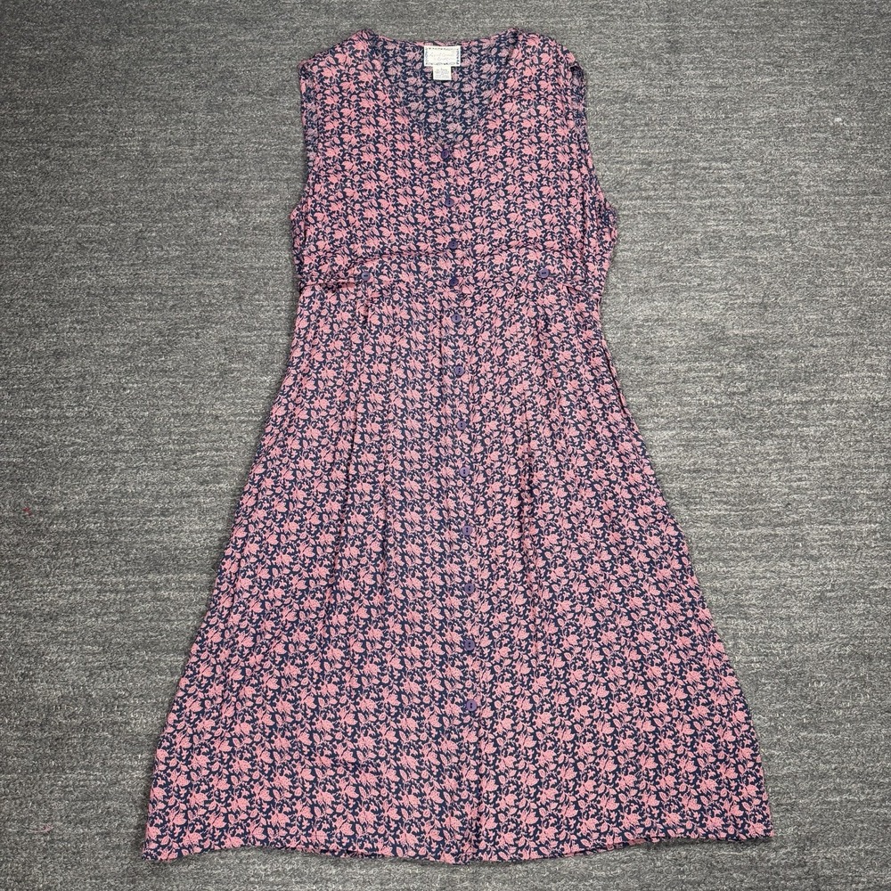 Vintage 90s Colorful Madras Plaid Carroll Reed Dress 14 Country Pintuck Cottage
